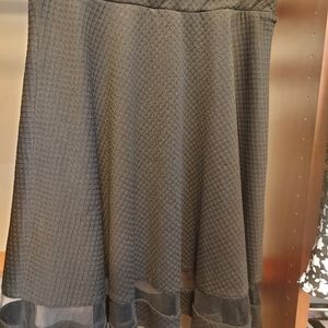 Black Skirt with Peek-a-boo Hem